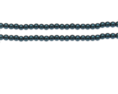 4mm Midnight Blue Glass Pearl Bead, approx. 113 beads