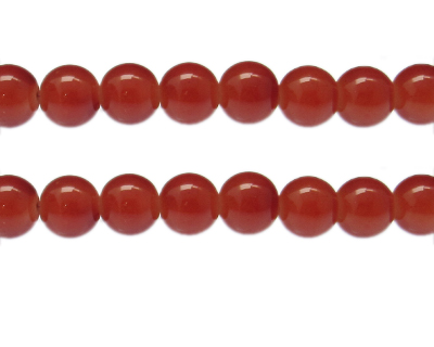 (image for) 12mm Cinnamon Jade-Style Glass Bead, approx. 18 beads