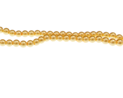 4mm Vanilla Gold Glass Pearl Bead, approx. 113 beads