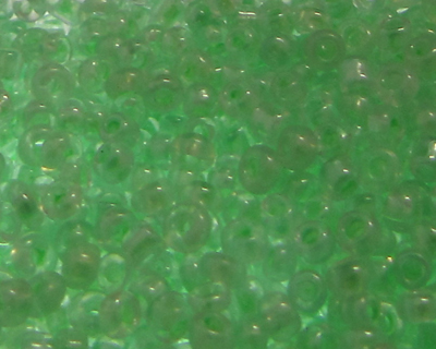 11/0 Soft Green Transparent Glass Seed Bead, 1oz. Bag