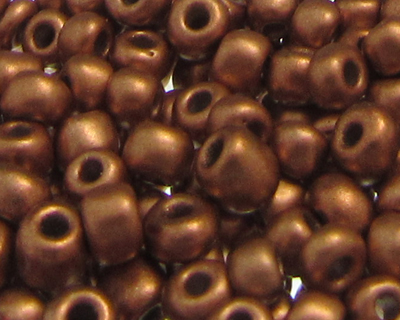 6/0 Bronze Metallic Glass Seed Beads, 1oz. bag