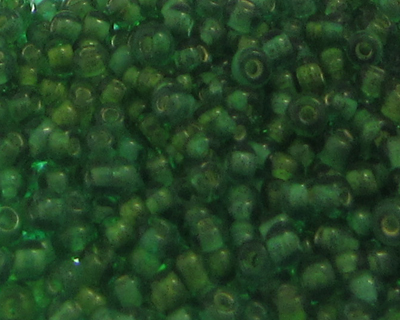 (image for) 11/0 Grass Green Inside-Color Glass Seed Beads, 1oz. bag - Click Image to Close