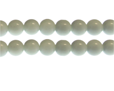 12mm Silver Solid Color Glass Bead, approx. 17 beads