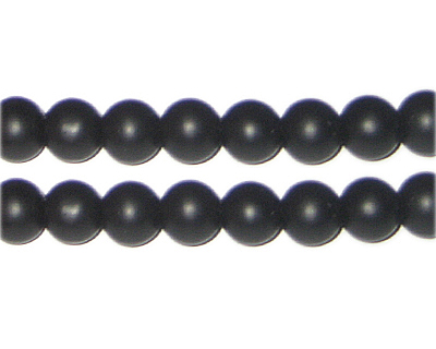 10mm Black Onyx Gemstone Bead, approx. 21 beads