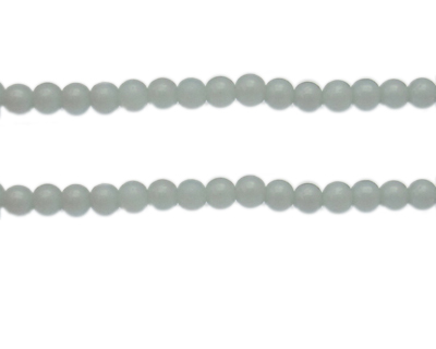(image for) 6mm Silver Solid Color Glass Bead, approx. 68 beads