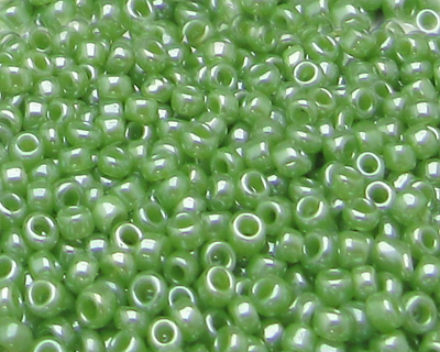 11/0 Apple Green Transparent Glass Seed Bead, 1oz. Bag