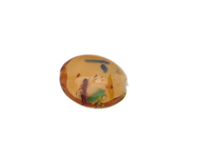 28mm Peach Pattern Lampwork Glass Bead 28mm Peach Pattern Lampwork Glass Bead