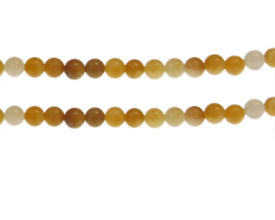6mm Yellow Gemstone Bead, approx. 30 beads