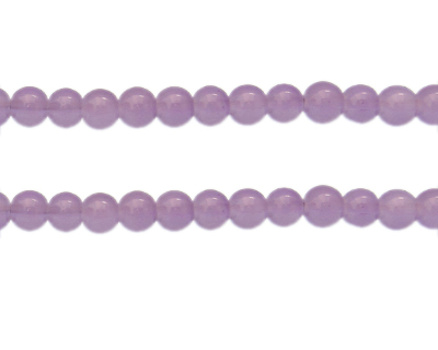 8mm Lilac Jade-Style Glass Bead, approx. 54 beads