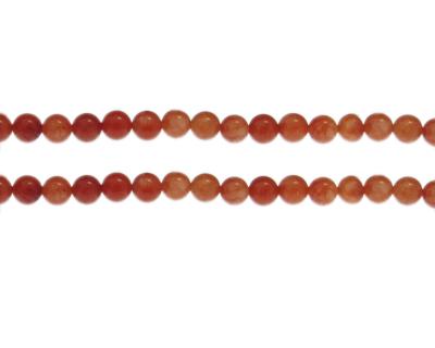 6mm Red Aventurine Gemstone Bead, approx. 30 beads