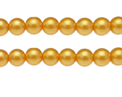 12mm Yellow Glass Pearl Bead, approx. 18 beads