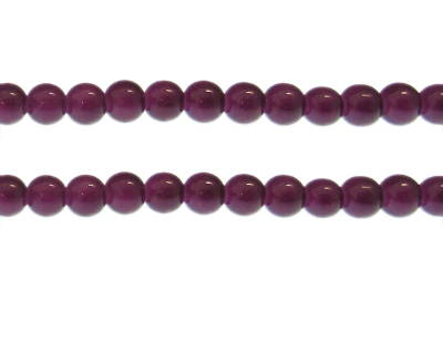 (image for) 8mm Deep Plum Gemstone-Style Glass Bead