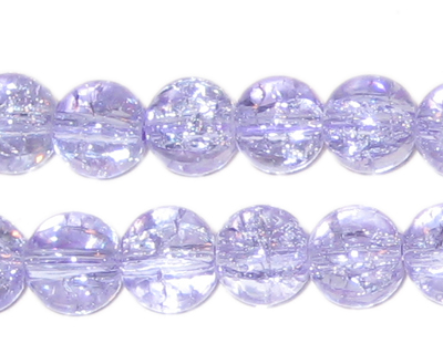 (image for) 10mm Lilac Crackle Bead, 8" string, approx. 21 beads