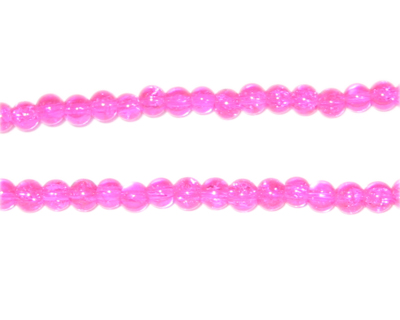 (image for) 4mm Bubblegum Round Crackle Glass Bead, approx. 105 beads
