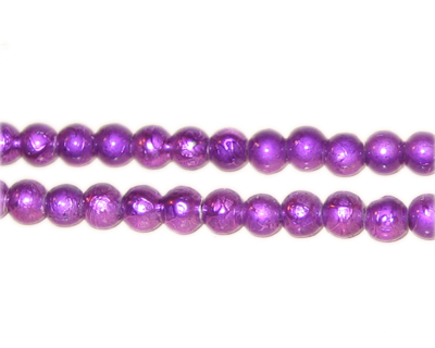 (image for) 6mm Drizzled Violet Glass Bead, approx. 43 beads TEXT_CLOSE_WINDOW