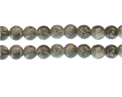10mm Jasper-Style Glass Bead, approx. 21 beads