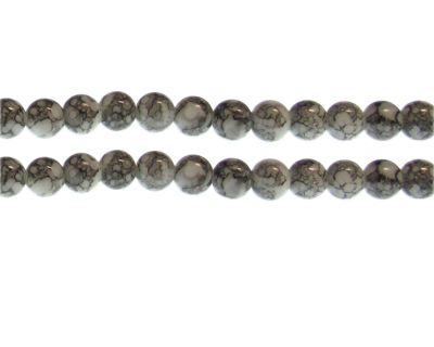 8mm Jasper-Style Glass Bead, approx. 35 beads