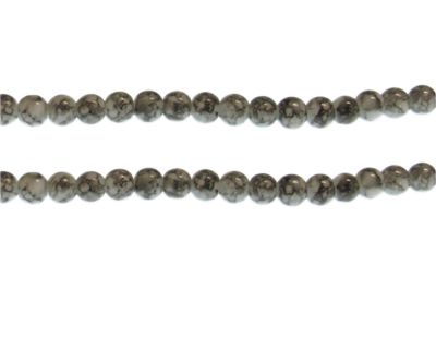 6mm Jasper-Style Glass Bead, approx. 72 beads