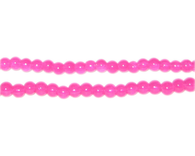 (image for) 4mm Magenta Jade-Style Glass Bead, approx. 105 beads