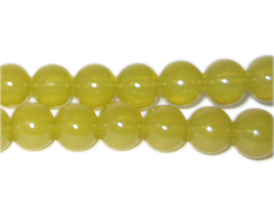 (image for) 10mm Citrine Jade-Style Glass Bead, approx. 21 beads