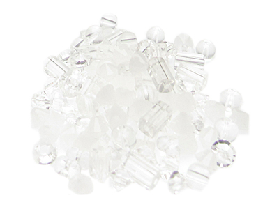 (image for) Approx. 1oz. Snowflakes Designer Glass Bead Mix - Click Image to Close