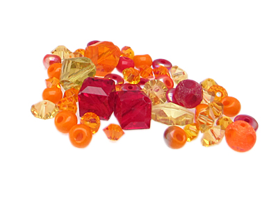 (image for) Approx. 1oz. Sunrise Designer Glass Bead Mix - Click Image to Close