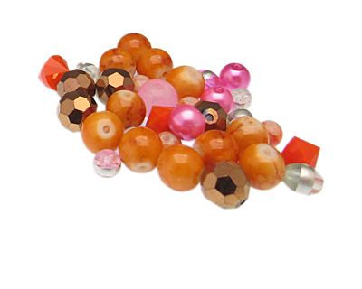 (image for) Approx. 1oz. Summer Blooms Designer Glass Bead Mix - Click Image to Close