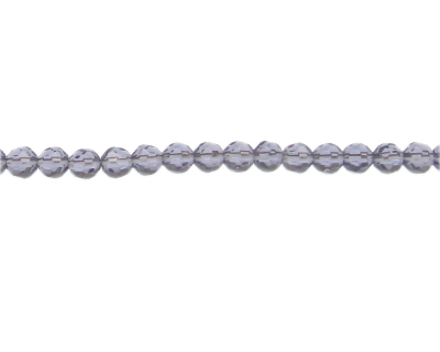 6mm Light Purple Faceted Round Glass Bead, 13" string 6mm Light Purple Faceted Round Glass Bead, 13" string