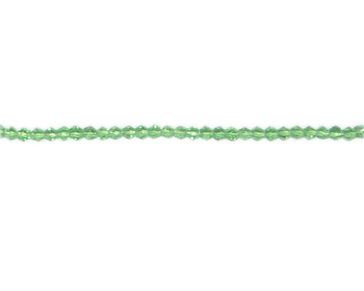 3mm Light Green Bi-cone Glass Bead, 2 x 12" strings 3mm Light Green Bi-cone Glass Bead, 2 x 12" strings