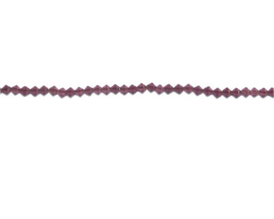 3mm Deep Plum Faceted Bi-cone Glass Bead, 2 x 12" strings 3mm Deep Plum Faceted Bi-cone Glass Bead, 2 x 12" strings