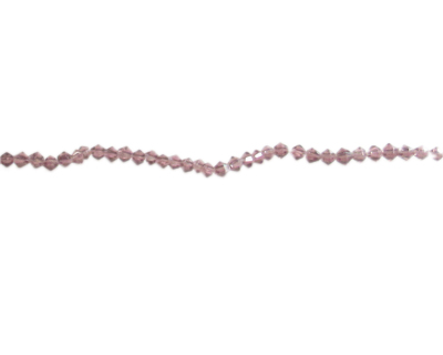 (image for) 3mm Plum Faceted Bi-cone Glass Bead, 2 x 12" strings