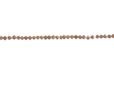 (image for) 3mm Brown Faceted Bi-cone Glass Bead, 2 x 12" strings
