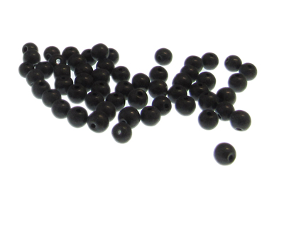 Approx. 1oz. x 5mm Black Glass Beads