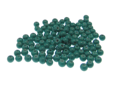 (image for) Approx. 1oz. x 4mm Aqua Glass Bead - Click Image to Close