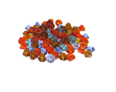 (image for) Approx. 1oz. x 6mm Half-Bicone Glass Bead Mix - Click Image to Close