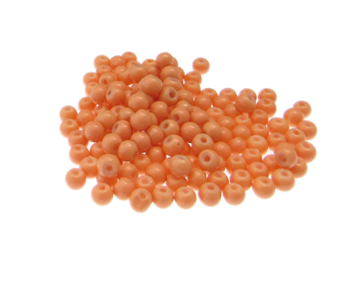 (image for) Approx. 1oz. x 4mm Peach Glass Bead - Click Image to Close