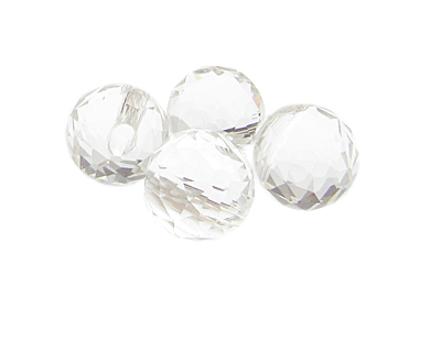 (image for) 18mm Crystal Faceted side-drill Glass Bead, 4 beads, large hole - Click Image to Close