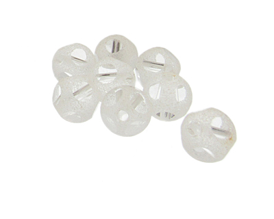 (image for) 14mm Crystal Dot Frosted Glass Bead, 8 beads - Click Image to Close