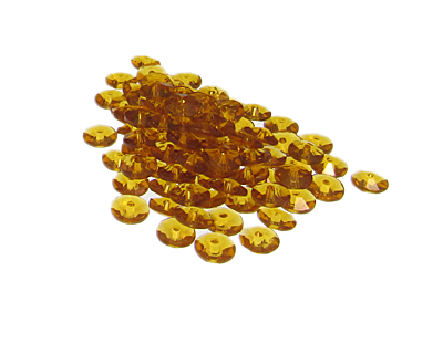 (image for) Approx. 1oz. x 6x4mm Golden Brown Disc Glass Bead - Click Image to Close