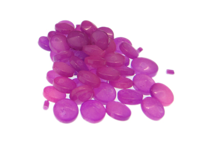 (image for) Approx. 1oz. x 8-10mm Violet Disc Glass Bead, side-drill - Click Image to Close