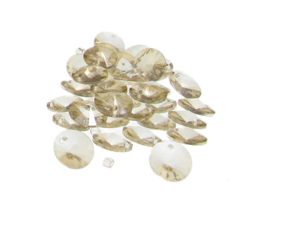 (image for) Approx. 1oz. x 10mm Champagne Disc Glass Bead, side-drill - Click Image to Close