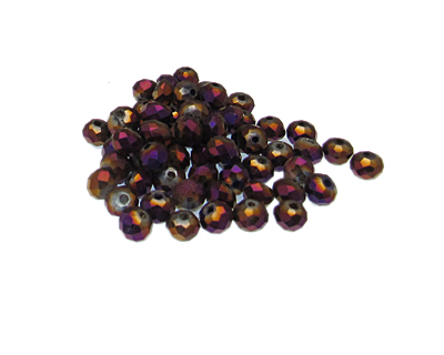 (image for) Approx. 1oz. x 6mm Luster Electroplated Glass Bead - Click Image to Close