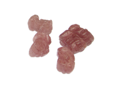 (image for) 14 x 10mm Dusty Pink Glass Bead, 5 beads - Click Image to Close