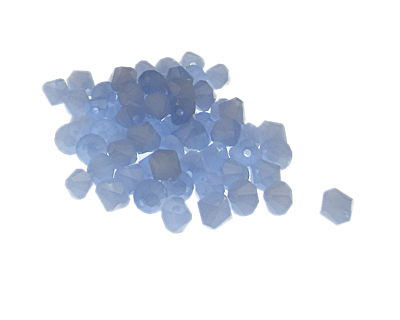 (image for) Approx. 1oz. x 6mm Soft Purple Semi-Opaque Bicone Glass Bead - Click Image to Close