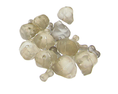 (image for) Approx. 1oz. x 14x10mm Ivory Skull Glass Bead - Click Image to Close