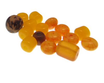 (image for) Approx. 1oz. Mustard Acrylic Bead Mix - Click Image to Close