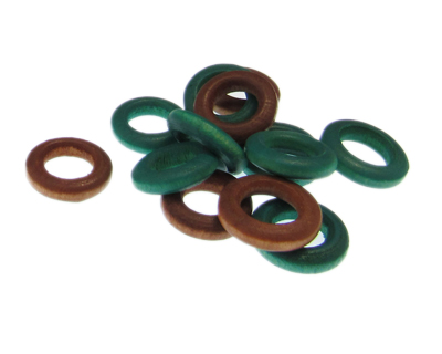 (image for) Approx. 1oz. x 16mm Aqua/Brown Dyed Coconut Ring - Click Image to Close