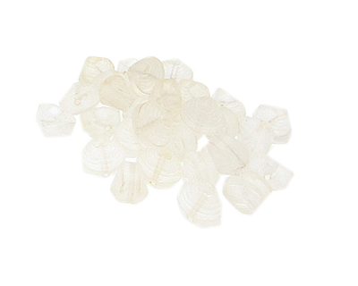 (image for) Approx. 1oz. x 10x8mm Milky White Glass Pebble Beads