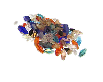(image for) Approx. 1oz. 8 x 4mm Color Luster Glass Bicone Bead