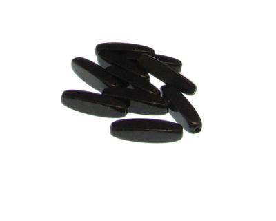 (image for) 20 x 4mm Black Squared Tube Glass Bead, 10 beads